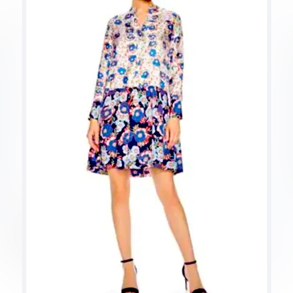 Sandro Paris Kimberly Floral Drop
Waist Shirt Dress 36 (S /4) - Picture 4 of 13